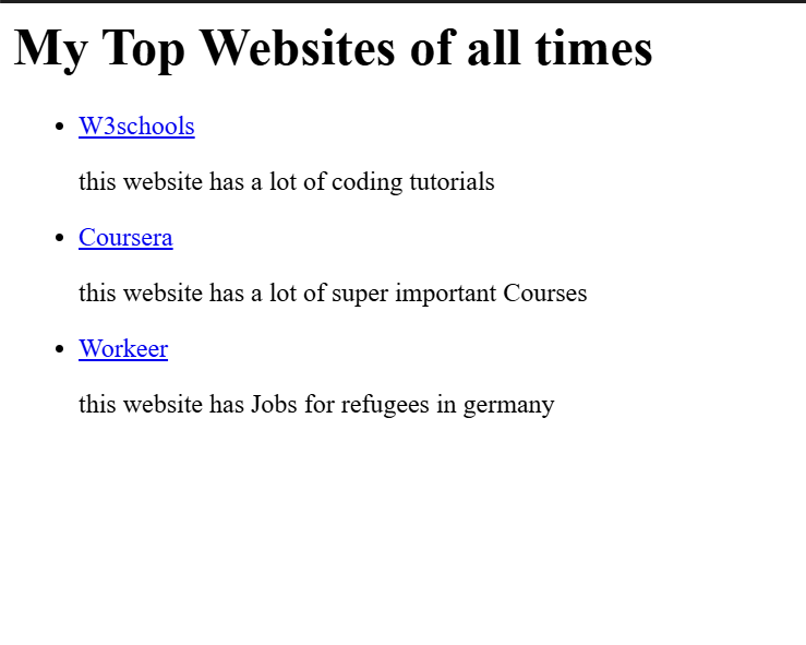 a picture of my Top 3 Websites Project